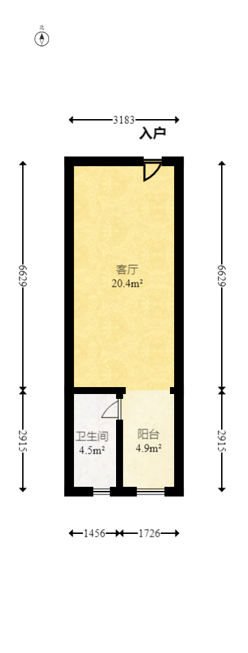 中建芙蓉嘉苑  1室1厅1卫   30.00万室内图1