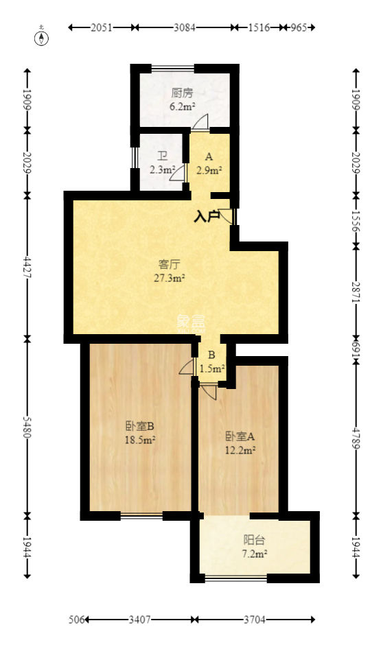 雅泰家园  2室2厅1卫   55.00万