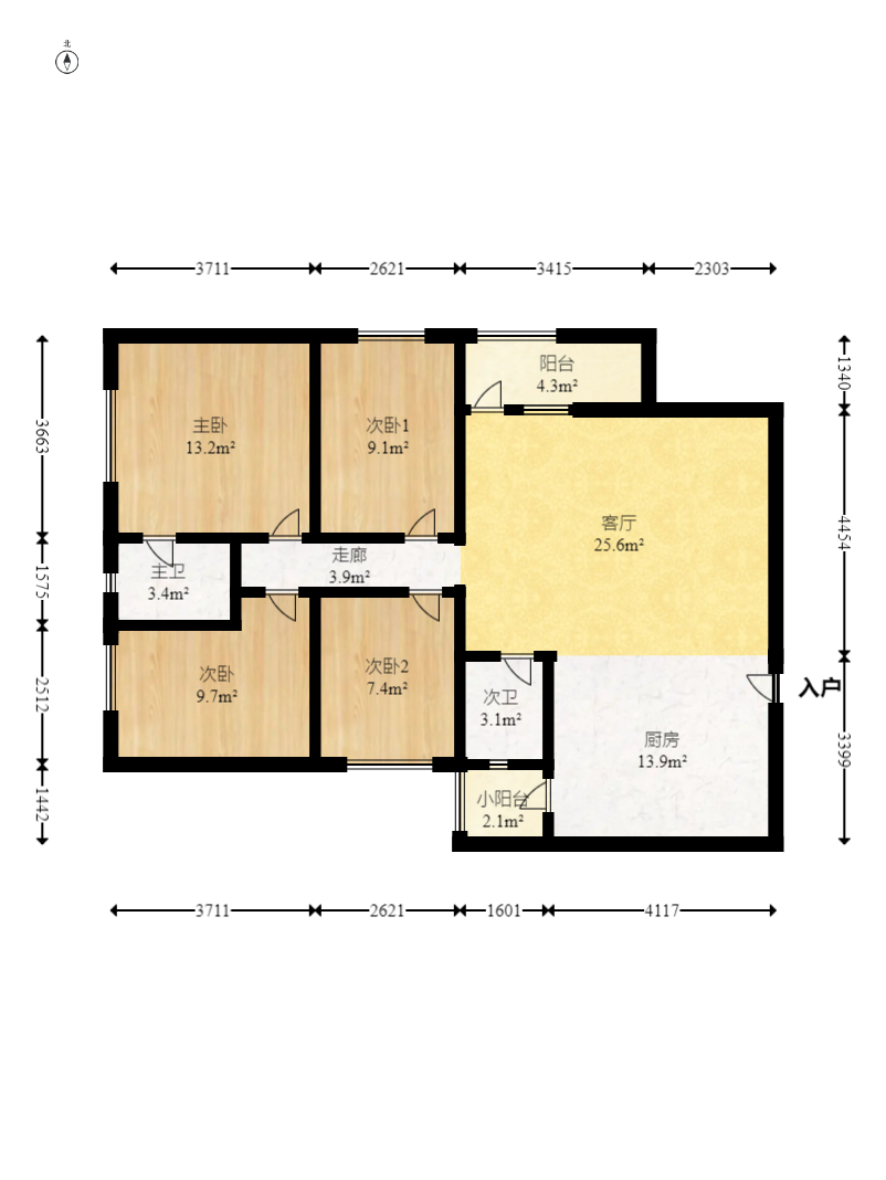 金山小区  4室2厅2卫    148.0万 金山小区  4室2厅2卫    148.0万户型图