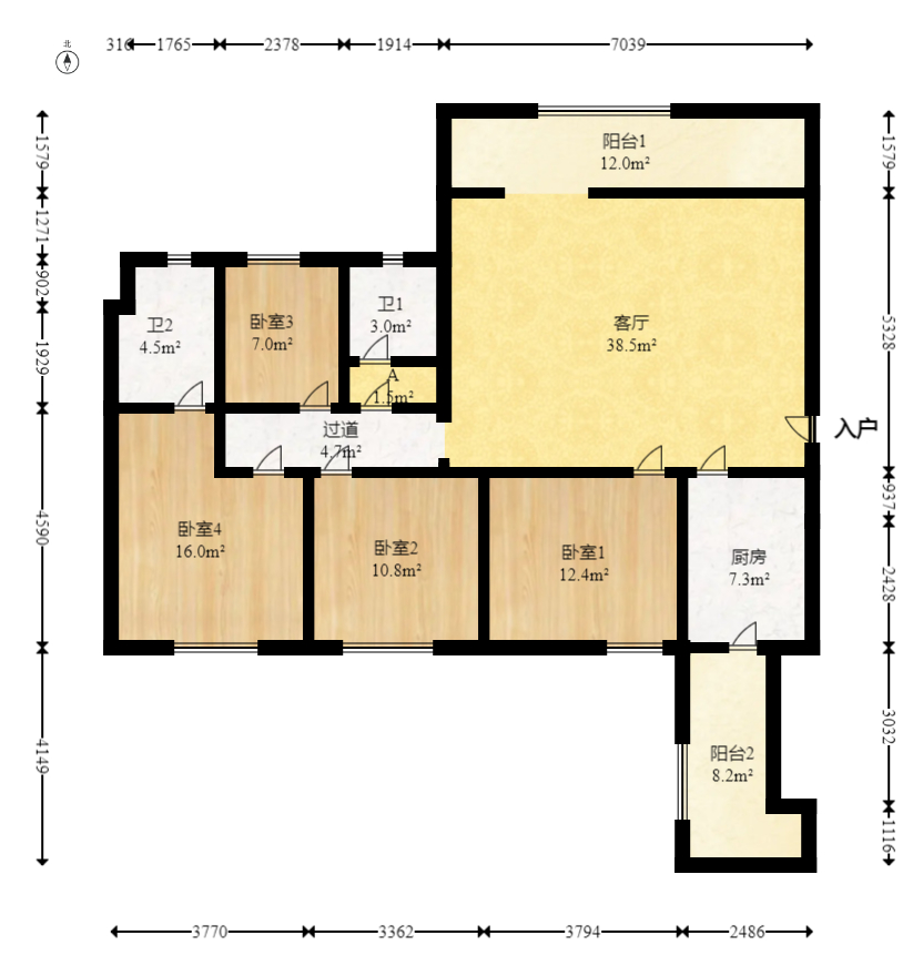 万润滨江天著 1室0厅0卫 135.0万 万润滨江天著 1室0厅0卫 135.0万户型图