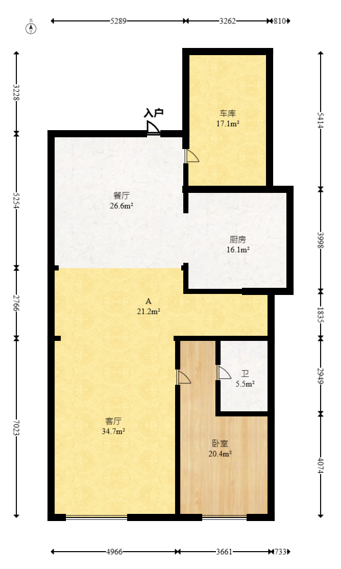 归心苑  1室0厅0卫   550.00万室内图1