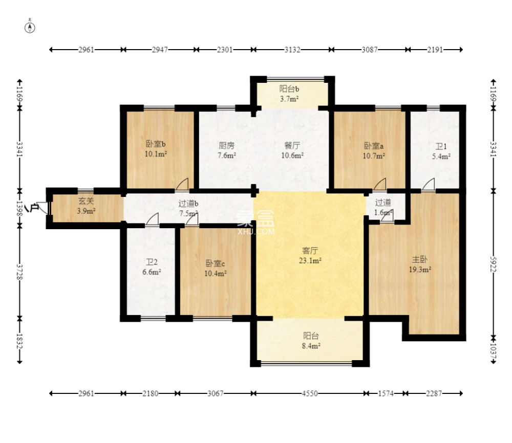 三润城（三润星城）  4室2厅2卫    102.0万