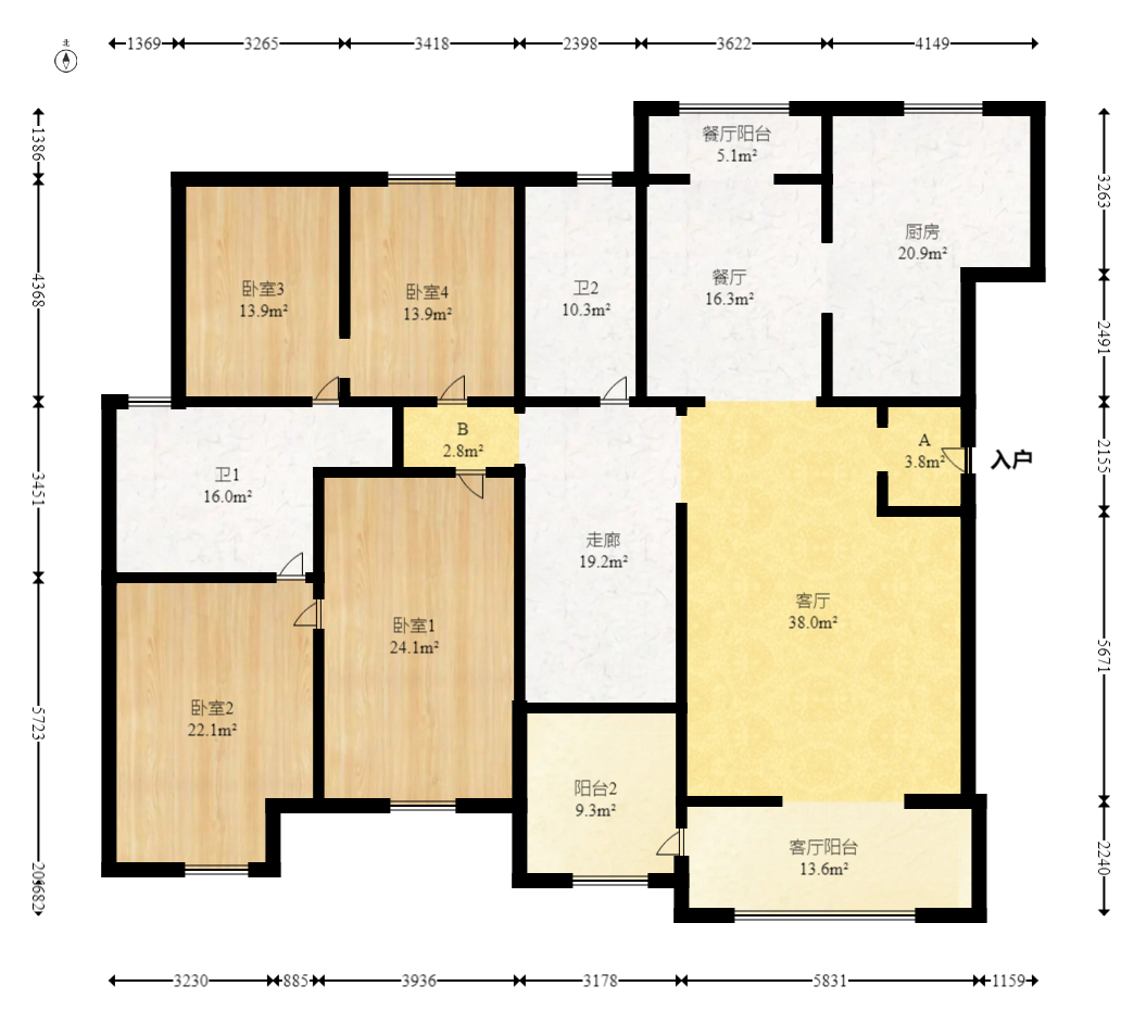 佳馨园 7室2厅3卫 480.0万 佳馨园 7室2厅3卫 480.0万户型图