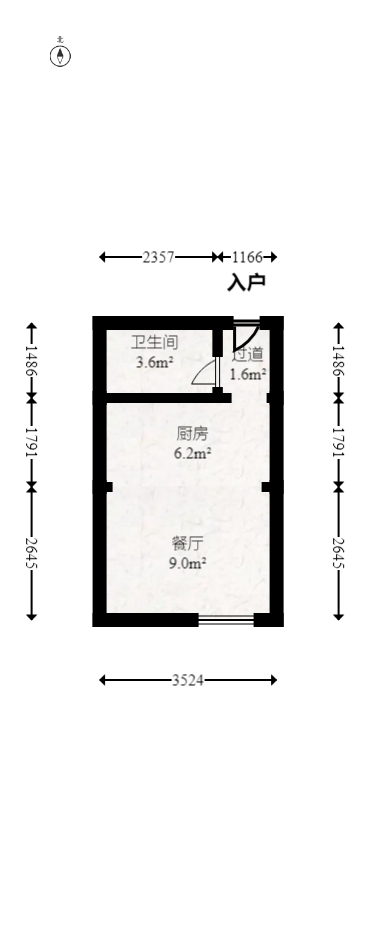 雅第大厦  1室1厅1卫   42.00万室内图1