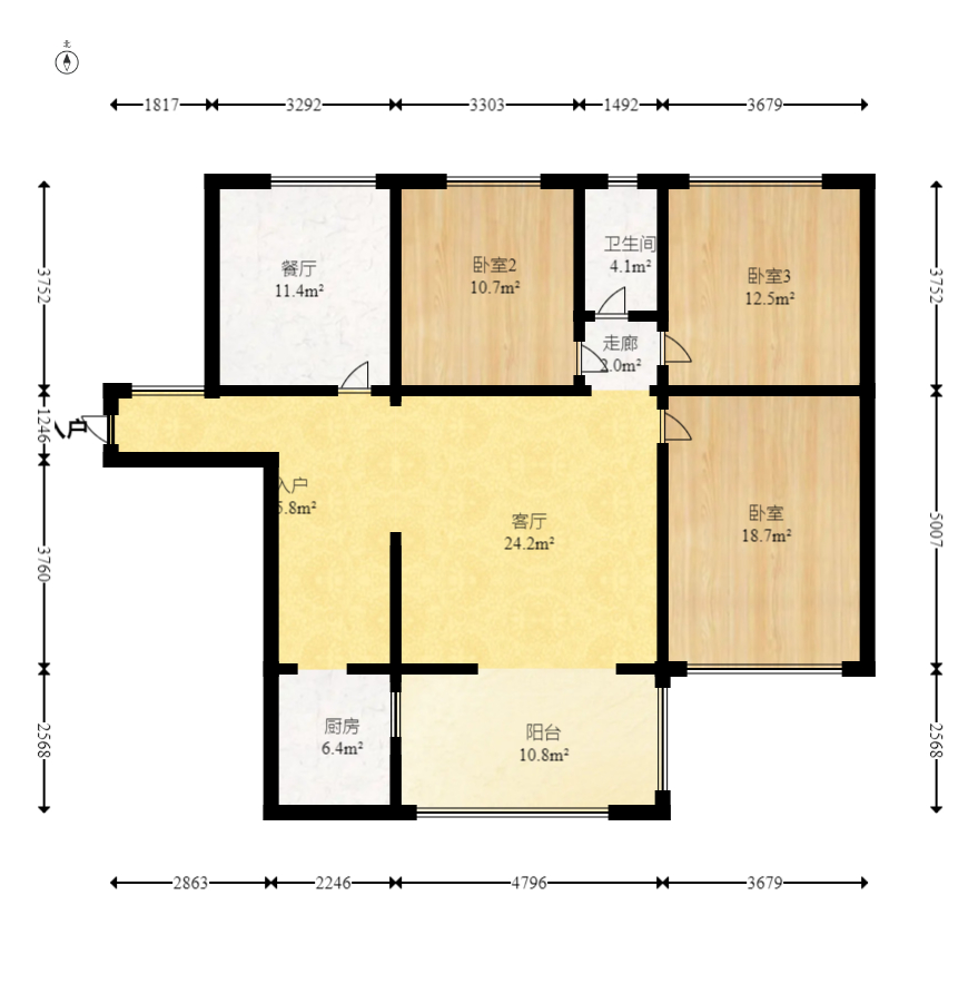 海德公园 4室2厅2卫 74.8万 海德公园 4室2厅2卫 74.8万户型图