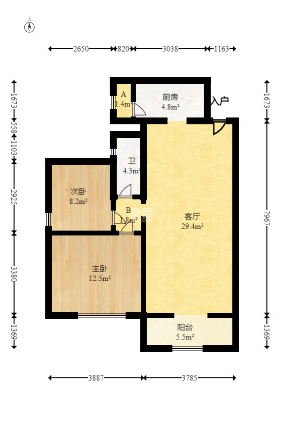 碧桂園威尼斯城  2室2廳1衛(wèi)   56.80萬