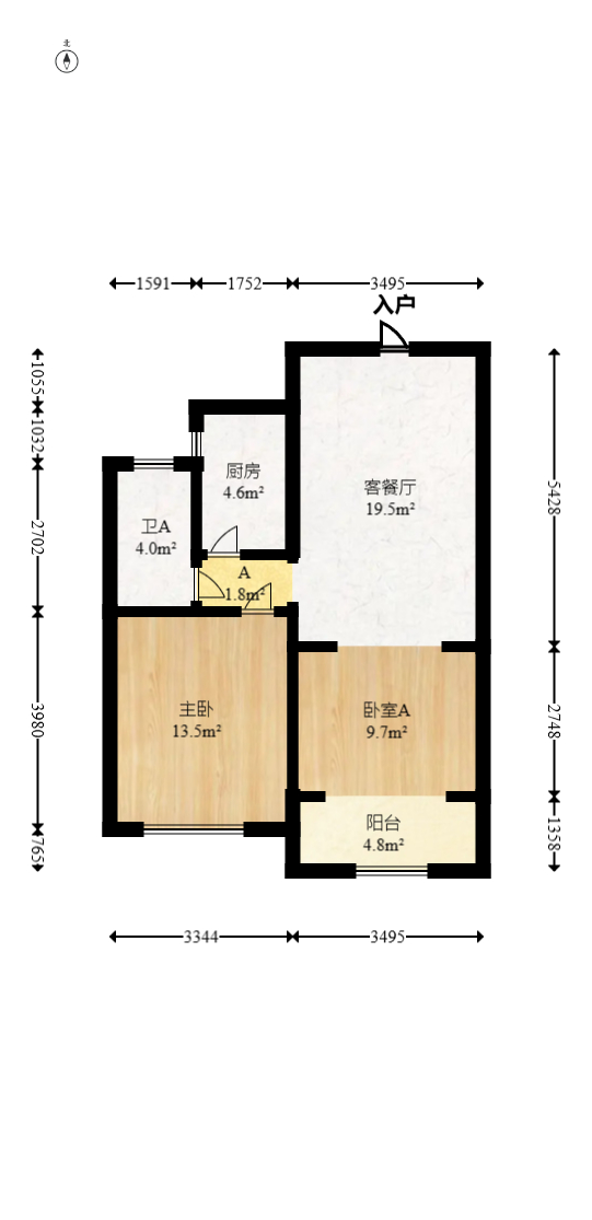 绿地中央广场  2室1厅1卫    72.0万 绿地中央广场  2室1厅1卫    72.0万户型图
