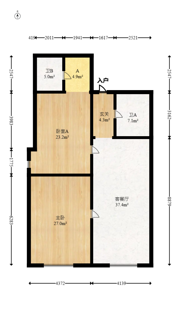 盛大泽西城（盛大.西城天下）  1室1厅1卫   46.50万室内图1