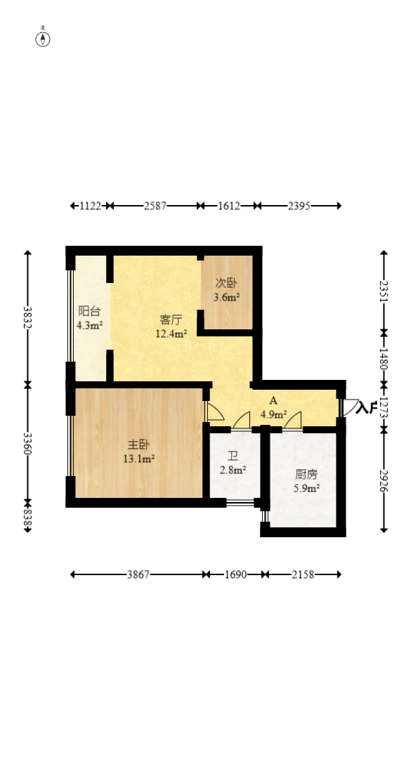 广泰家园  2室1厅1卫    51.5万 广泰家园  2室1厅1卫    51.5万户型图