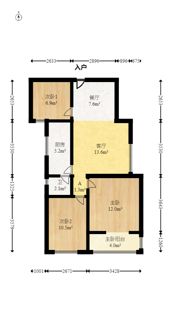 泊林晶城  3室2厅1卫    53.98万 泊林晶城  3室2厅1卫    53.98万户型图
