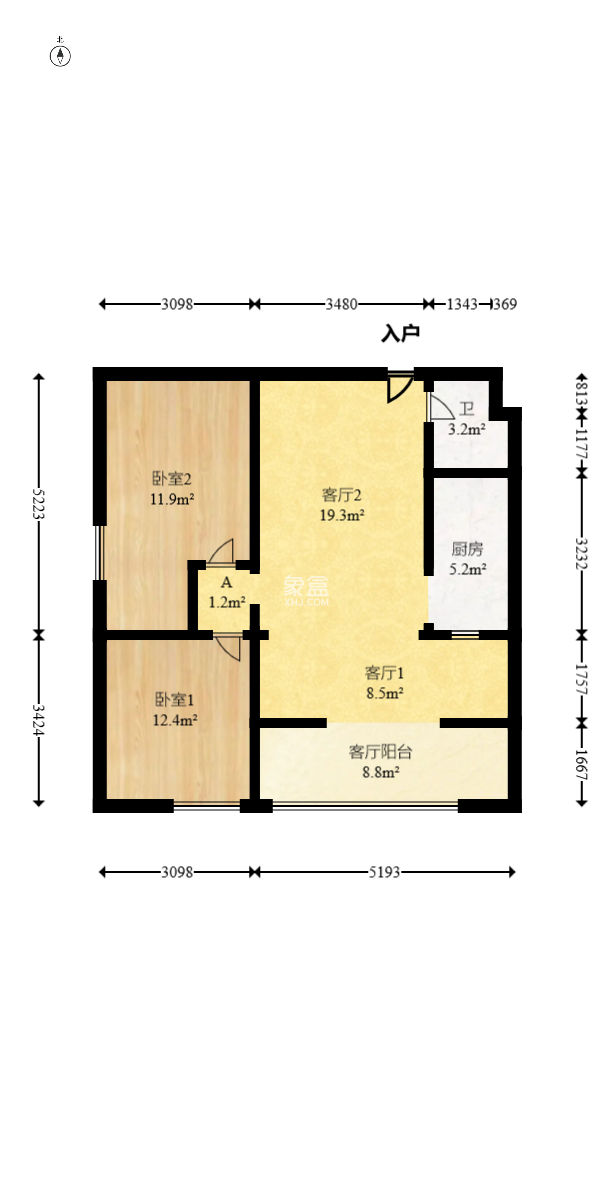 才子嘉都  2室2厅1卫    56.8万