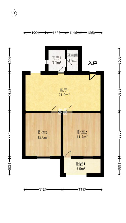 省林勘院  2室1厅1卫   45.00万