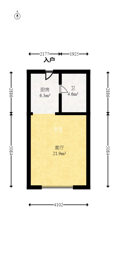 振业城三期  1室1厅1卫   37.50万