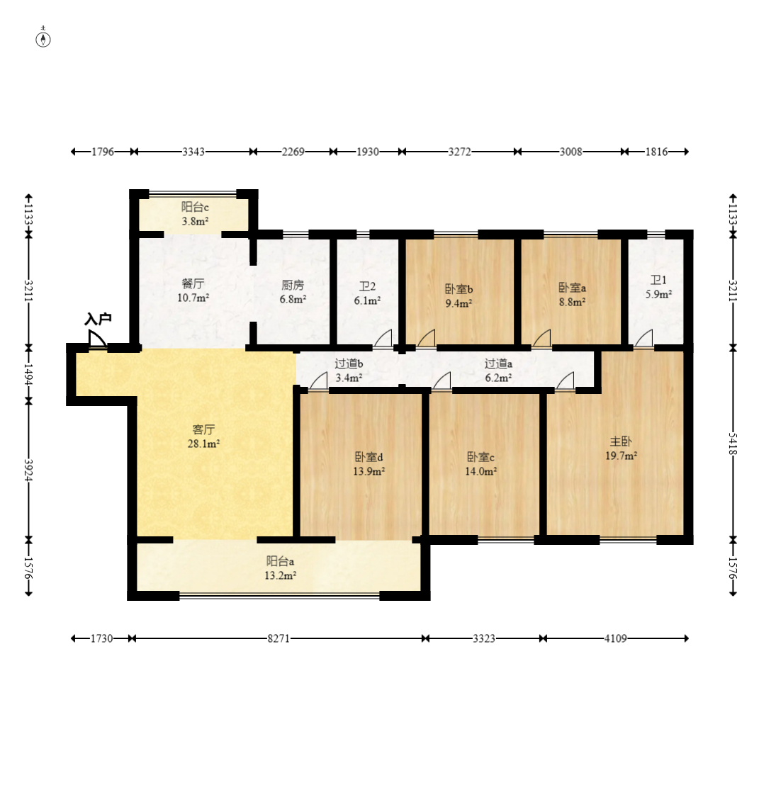 大汉汉府一期  5室2厅2卫    110.0万 大汉汉府一期  5室2厅2卫    110.0万户型图
