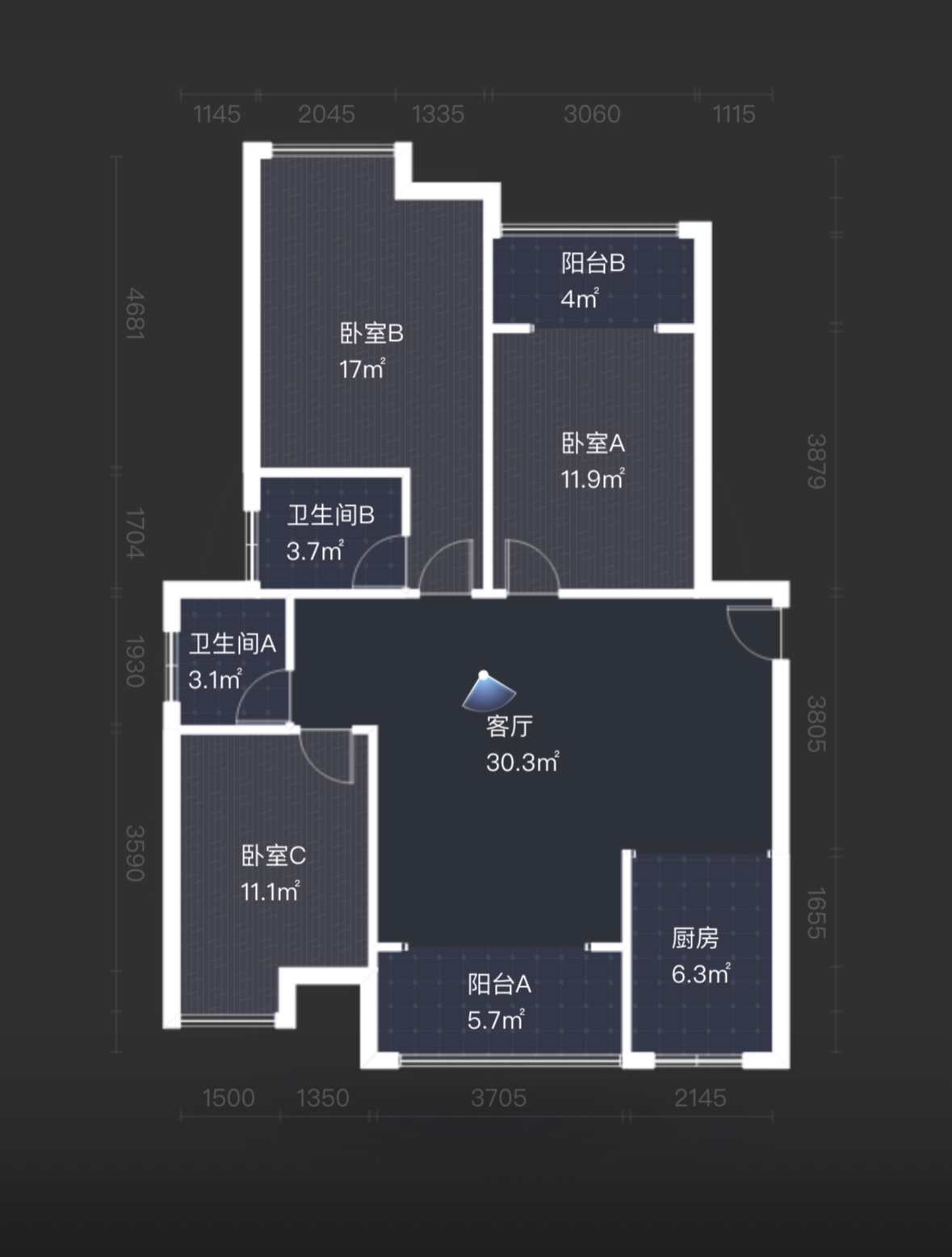 西郡佳园 3室2厅2卫 48.5万 西郡佳园 3室2厅2卫 48.5万室内图