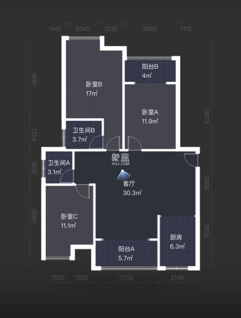 西郡佳园  3室2厅2卫   48.50万