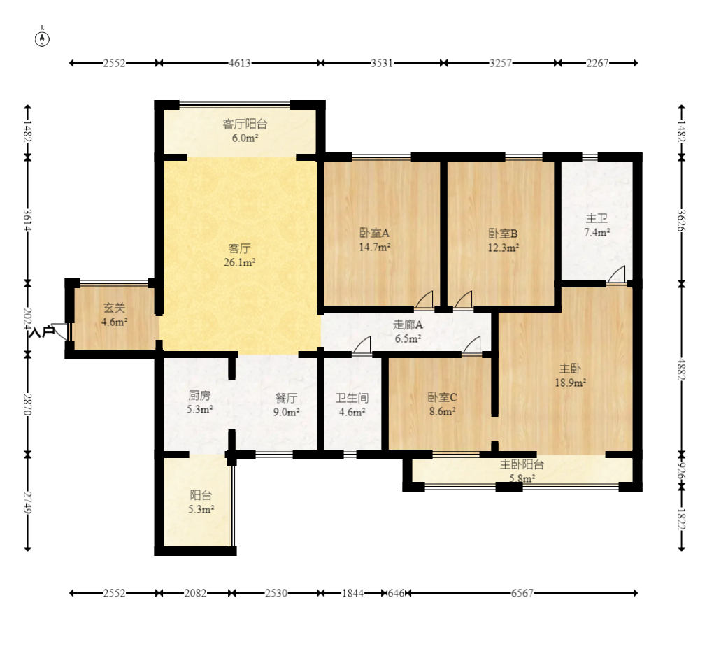 中建芙蓉嘉苑 4室2厅2卫 145.0万 中建芙蓉嘉苑 4室2厅2卫 145.0万户型图