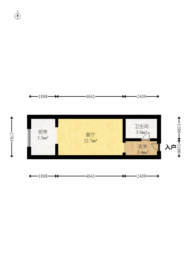 中建木莲工社  1室1厅1卫   21.00万室内图1