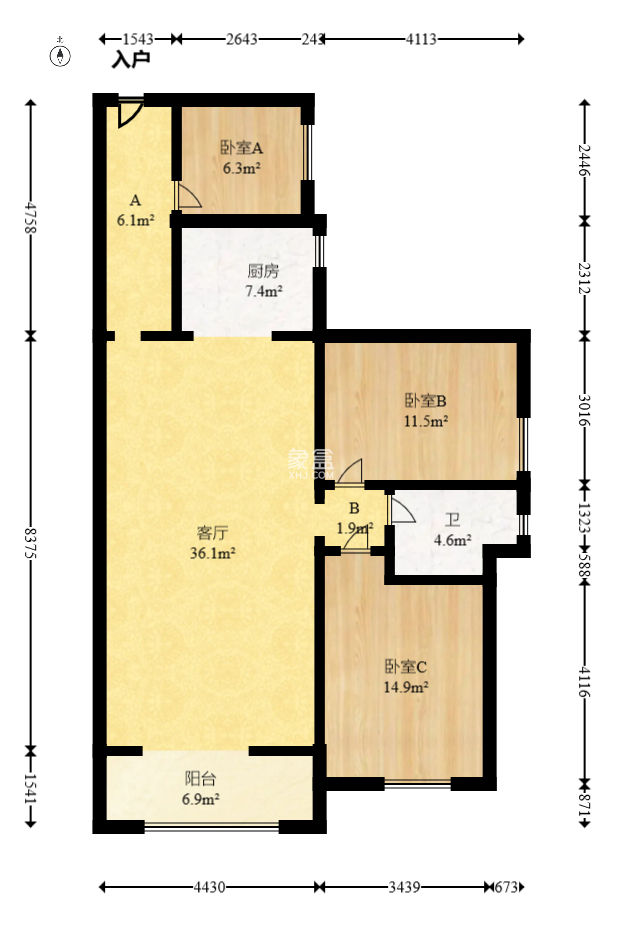 才子佳苑一期/二期  3室2厅1卫   78.00万