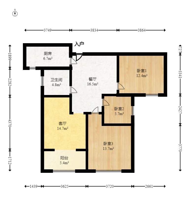 嘉宇银杉(嘉宇西苑) 3室2厅2卫 69.0万 嘉宇银杉(嘉宇西苑) 3室2厅2卫 69.0万户型图