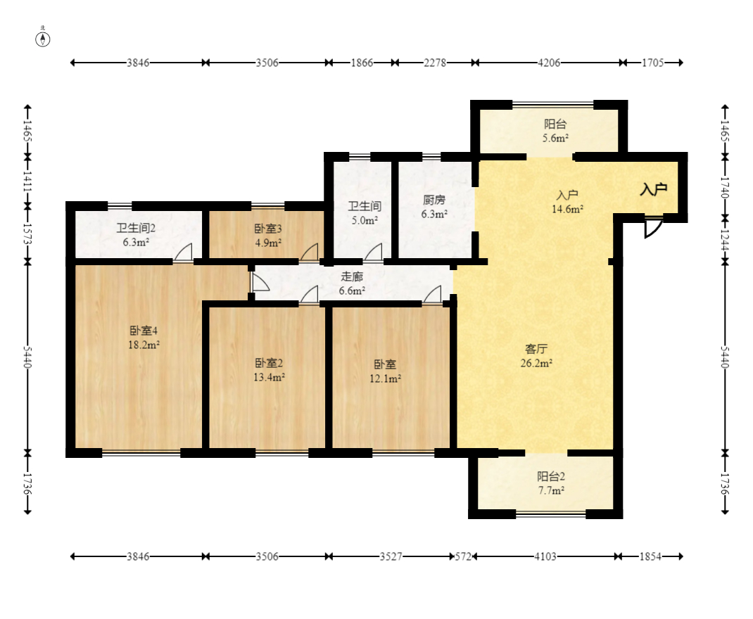 中交中央公园D1区  4室2厅2卫    140.0万 中交中央公园D1区  4室2厅2卫    140.0万户型图