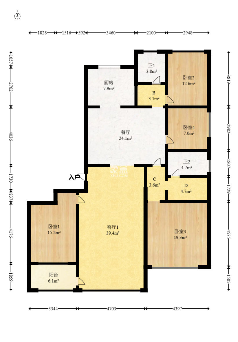 建发央玺（建发泱玺雅苑）  4室2厅2卫   335.00万