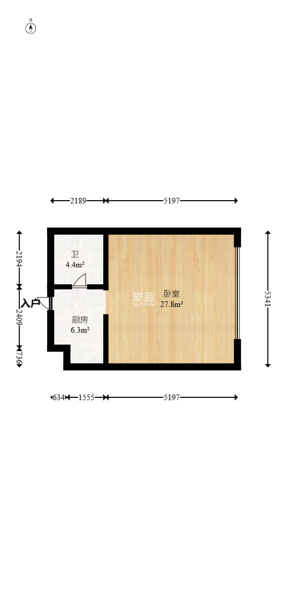御溪国际  1室1厅1卫   50.80万