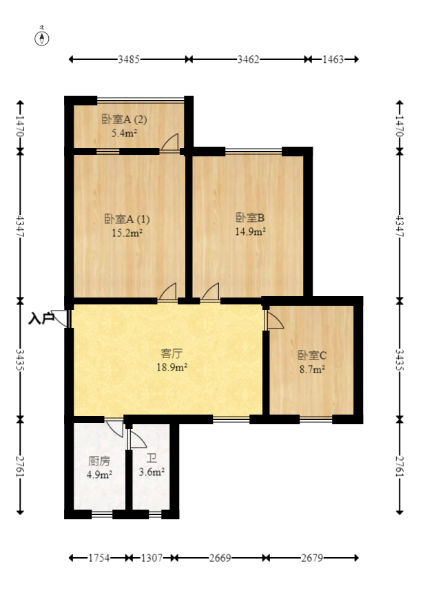 肿瘤医院生活小区  3室2厅1卫    55.0万 肿瘤医院生活小区  3室2厅1卫    55.0万户型图