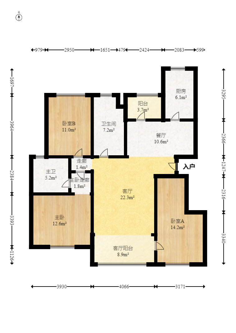 华天苑  3室2厅1卫    142.0万 华天苑  3室2厅1卫    142.0万户型图