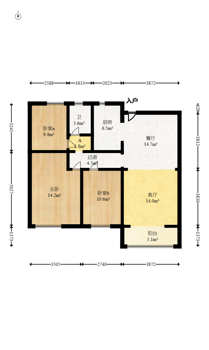 澳海望洲府  3室2厅1卫    67.0万 澳海望洲府  3室2厅1卫    67.0万户型图