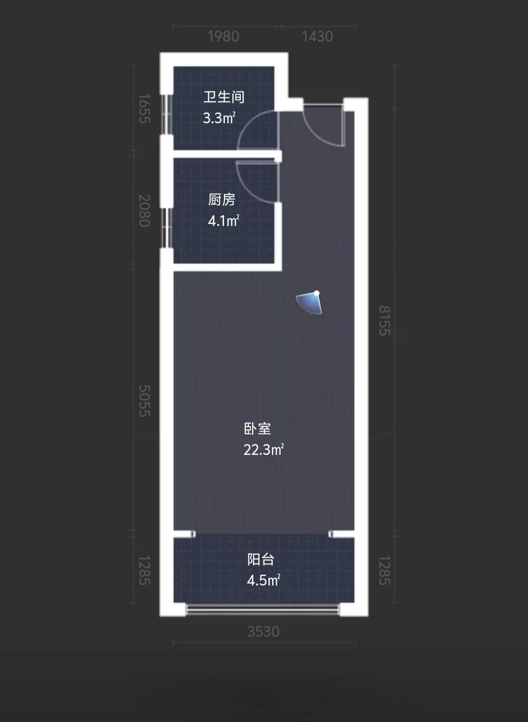 山水洲城华晨第一城 1室1厅1卫 18.0万 山水洲城华晨第一城 1室1厅1卫 18.0万室内图