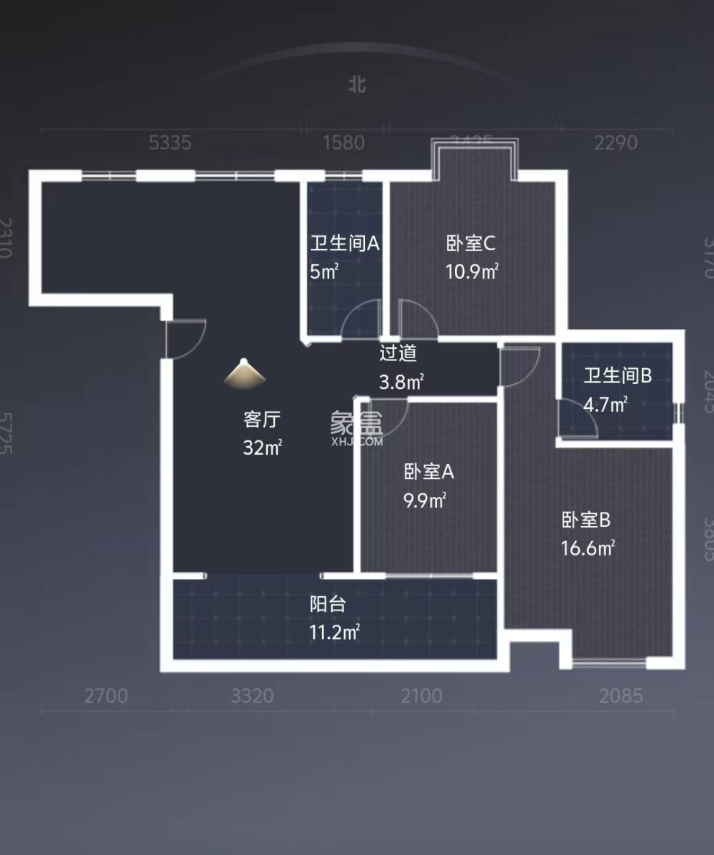 建设家园  3室2厅2卫   55.00万