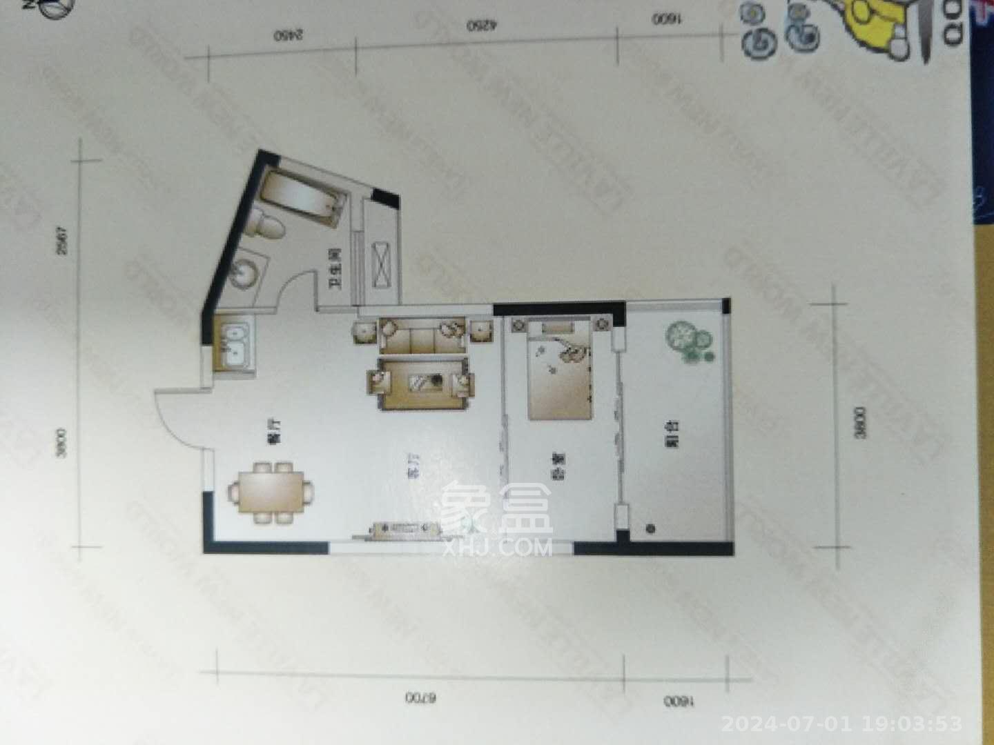 圭塘三小区  1室1厅1卫    1700.0元/月室内图1