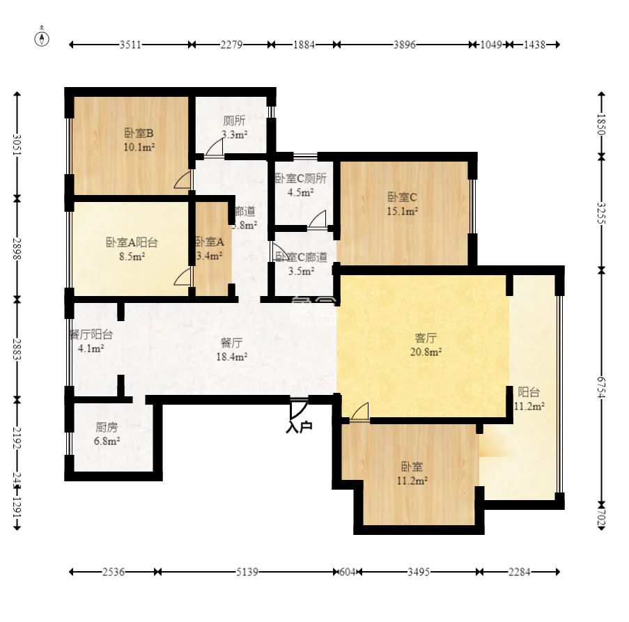 建发电建江山悦  4室2厅2卫   220.00万