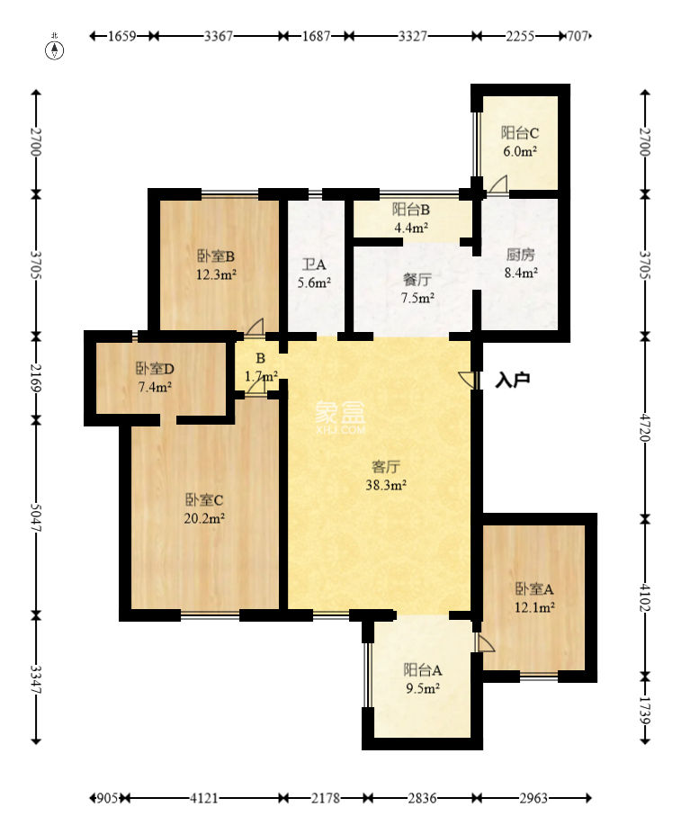 德慶水韻山城 3室2廳2衛 90.00萬