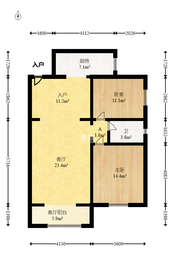 时代星城  2室2厅1卫   51.80万
