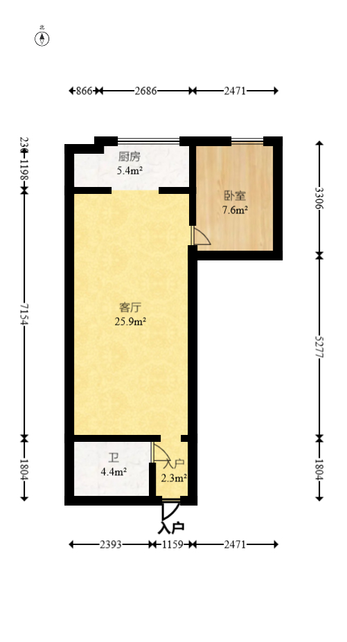 尚都花园城  2室1厅1卫   35.00万室内图1