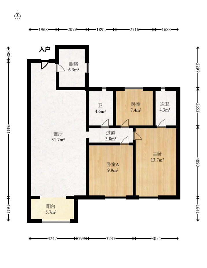 碧桂园中央花园  3室2厅2卫    88.0万 碧桂园中央花园  3室2厅2卫    88.0万户型图