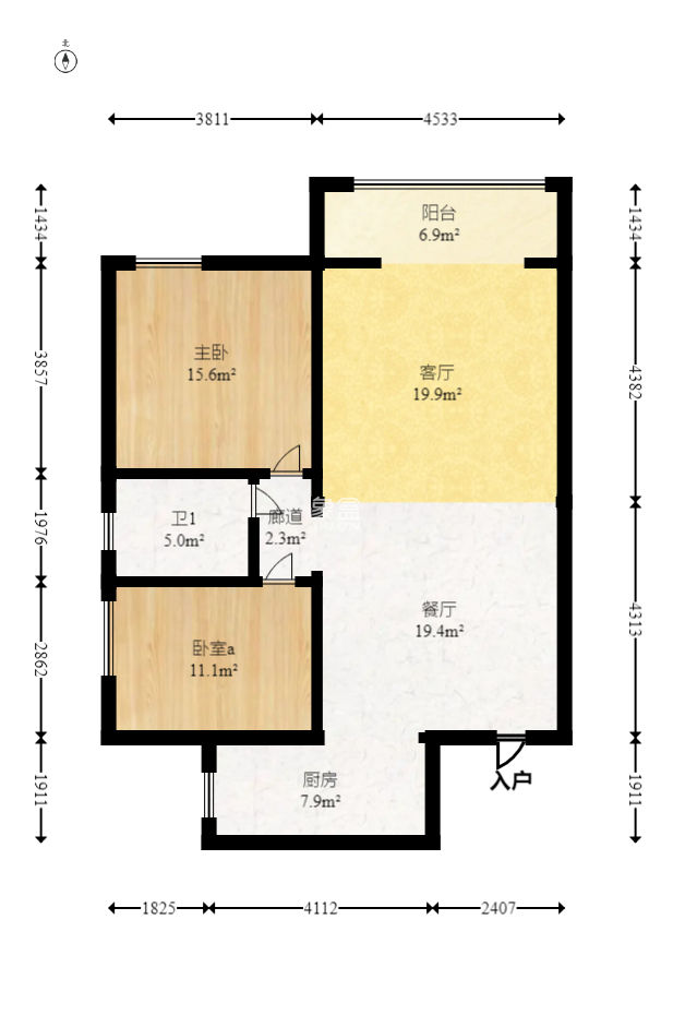 麓谷公馆（涉外国际公馆）  2室2厅1卫    75.0万