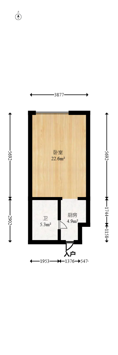 福天藏郡院子  1室1厅1卫   25.00万室内图1