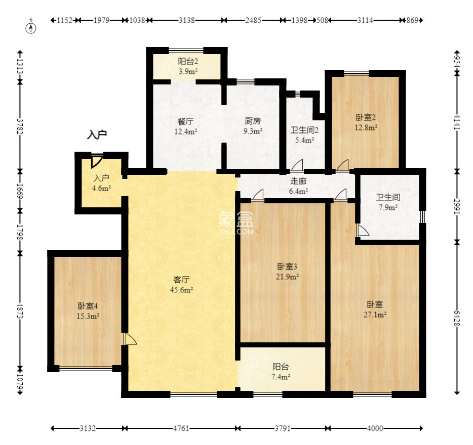 金茂建发观悦  4室2厅2卫    338.0万