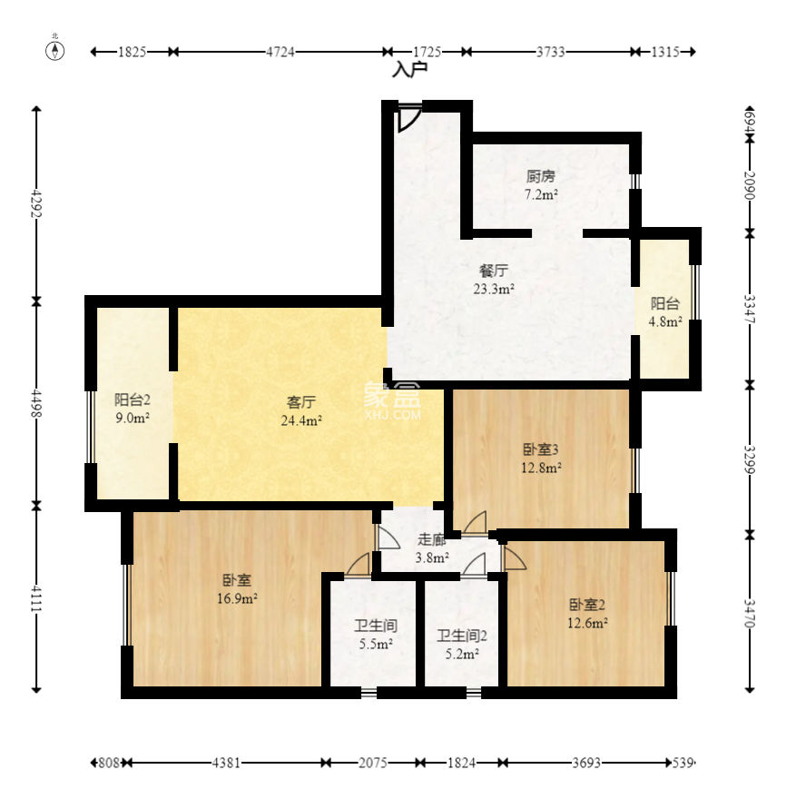 金广星苑  3室2厅1卫    65.0万