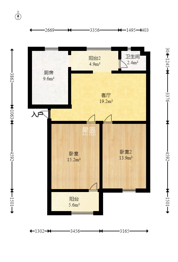 三六一四廠宿舍  2室2廳1衛(wèi)   34.80萬