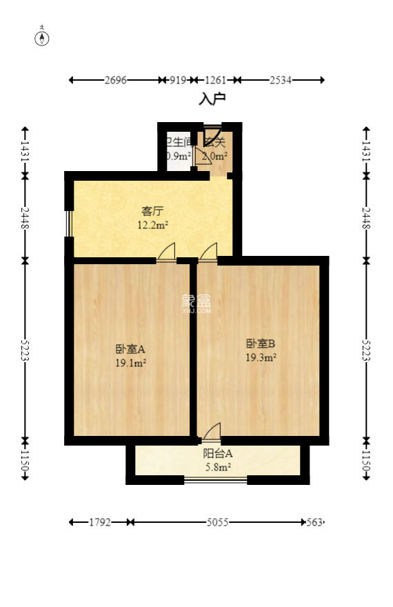 东瓜山一村  1室1厅1卫   50.00万