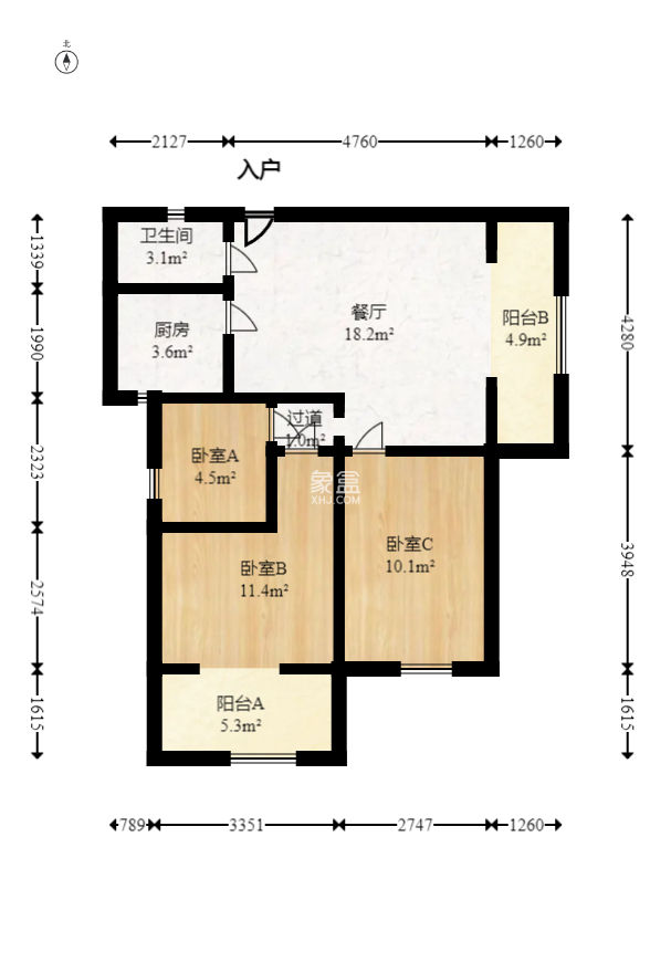景泰雅苑（景江融城）  3室1廳1衛(wèi)   100.00萬
