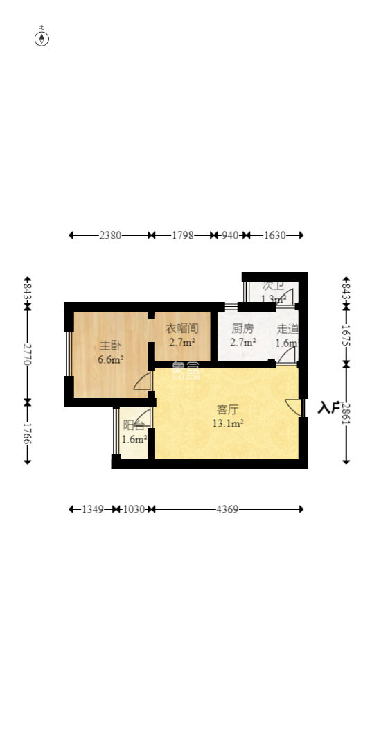 亚洲豪苑南区  1室1厅1卫    99.8万