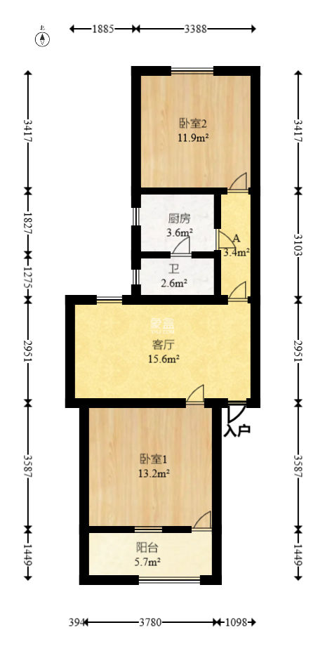 火星开发区七片  2室1厅1卫   25.00万