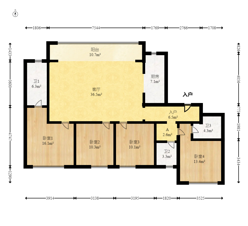 阳光城尚东湾凌云府 4室2厅2卫 160.0万 阳光城尚东湾凌云府 4室2厅2卫 160.0万户型图
