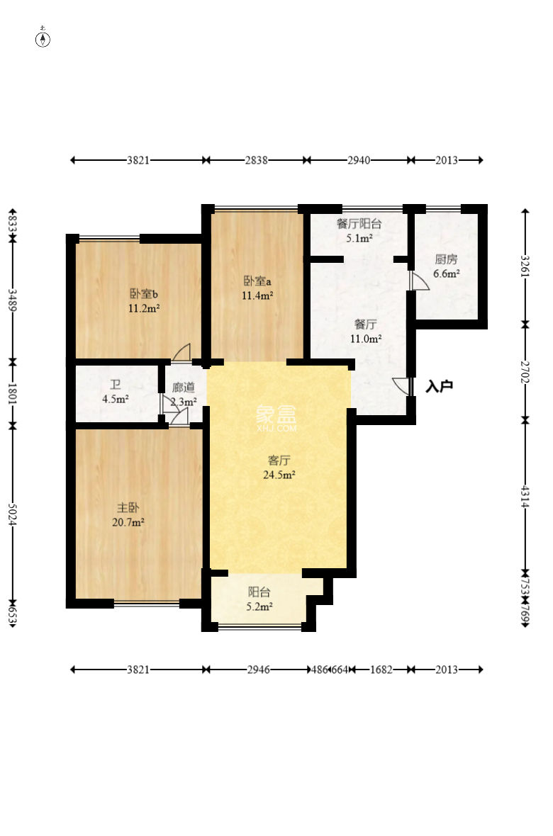 保利麓谷林语B区  3室2厅1卫   115.00万