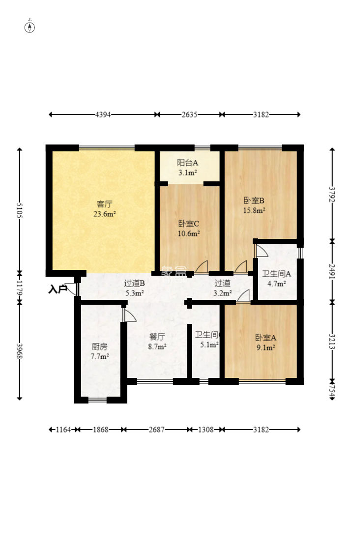 智邦家园  3室2厅2卫   125.00万